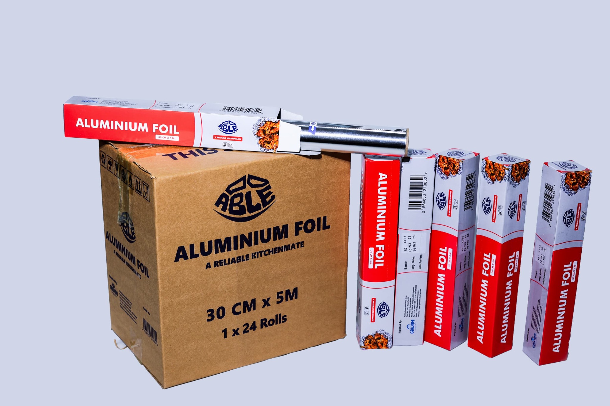 Homestead aluminium foil cartons and roll