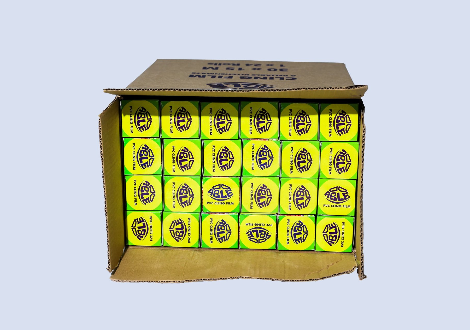 ABLE adhesive sealing tape packs displayed in a landscape composition